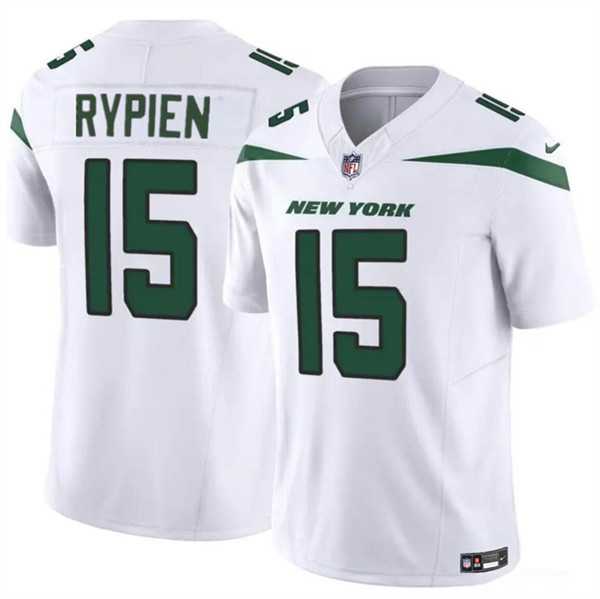 Men & Women & Youth New York Jets #15 Brett Rypien 2023 F.U.S.E. White Vapor Untouchable Limited Stitched Jersey